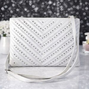 Elegant White Studded Women's Bag